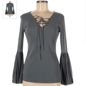 Petit Pois Gorgeous Boho Top Great Condition Size Med Gray